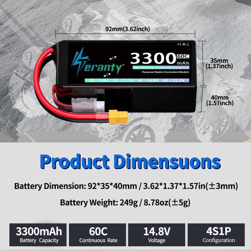 TERANTY 4S 3300mAh Lipo Batter - Drone Rc Leading ulasan dan harga