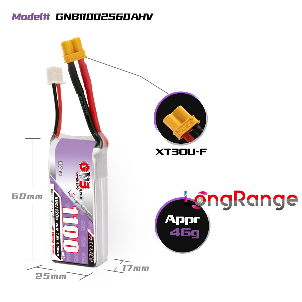 GNB 1100mAh 2S 3S 4S 6S 60C/12 - Drone Rc Leading ulasan dan harga