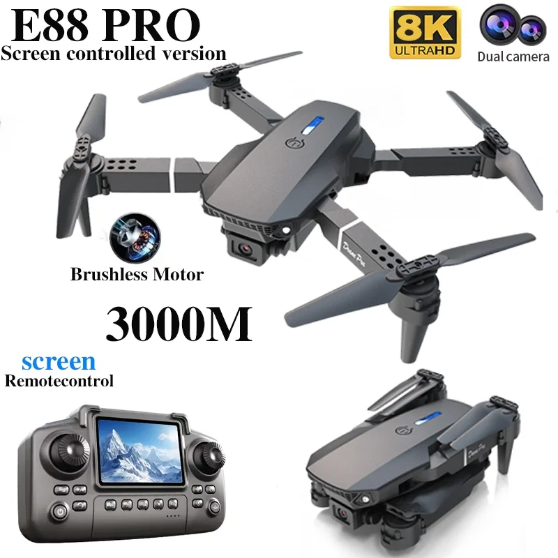 E88 PRO Drone with screen 4K H - Drone E88 Rc Quadcopter ulasan dan harga